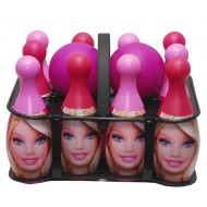 fun factory Barbie 10 Pin Bowling Set Pink